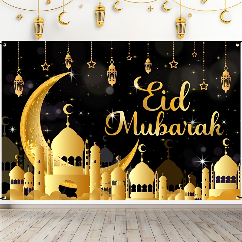 Party Banner Gold - VIKAMA Eid Al Fitr Happy Background