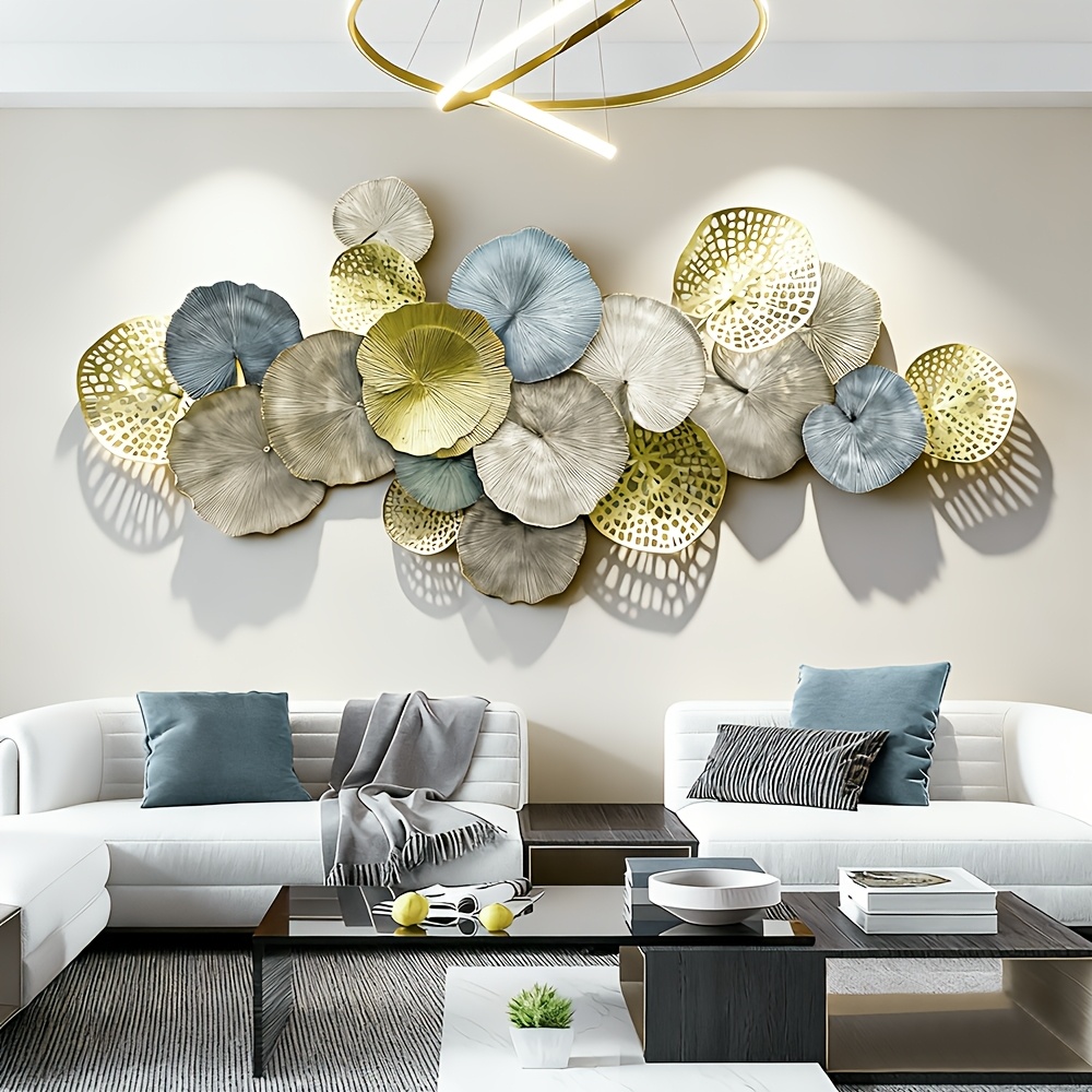 Flower Wall Panel - Large Metal Wall Art Decor 52.4