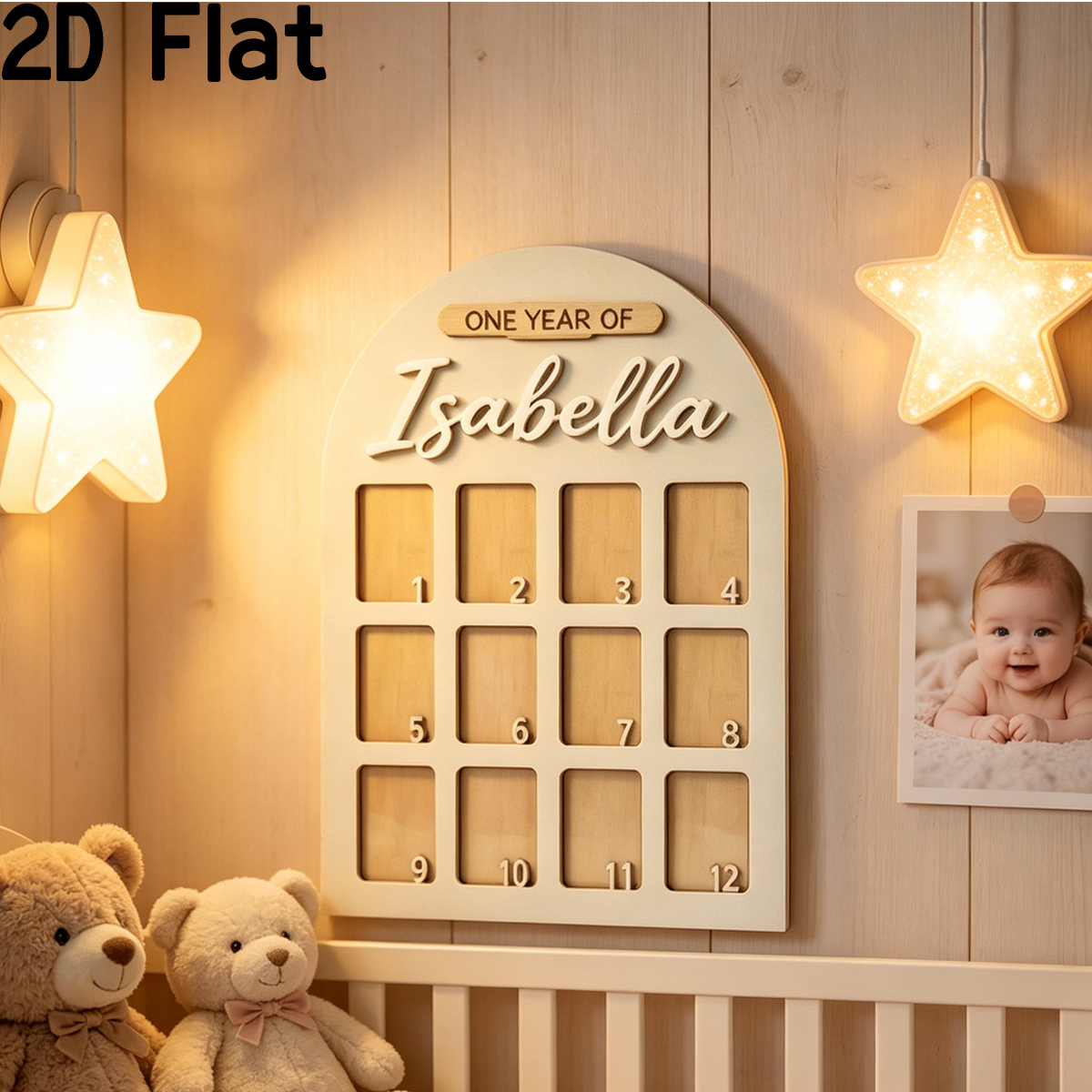 Eve Party - 1Pc Custom Photo Record Board Wooden