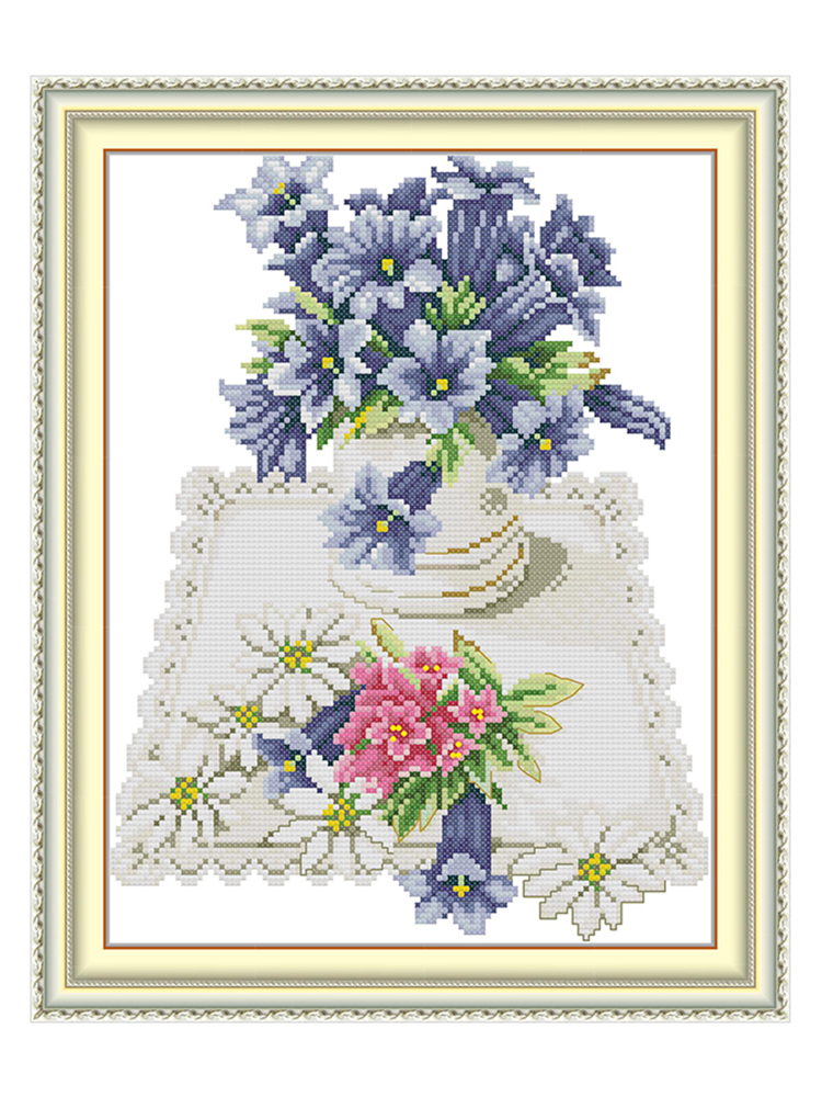 Blue Flowers On Lace Napkins P - Napkin Folding Set 리뷰 및 가격
