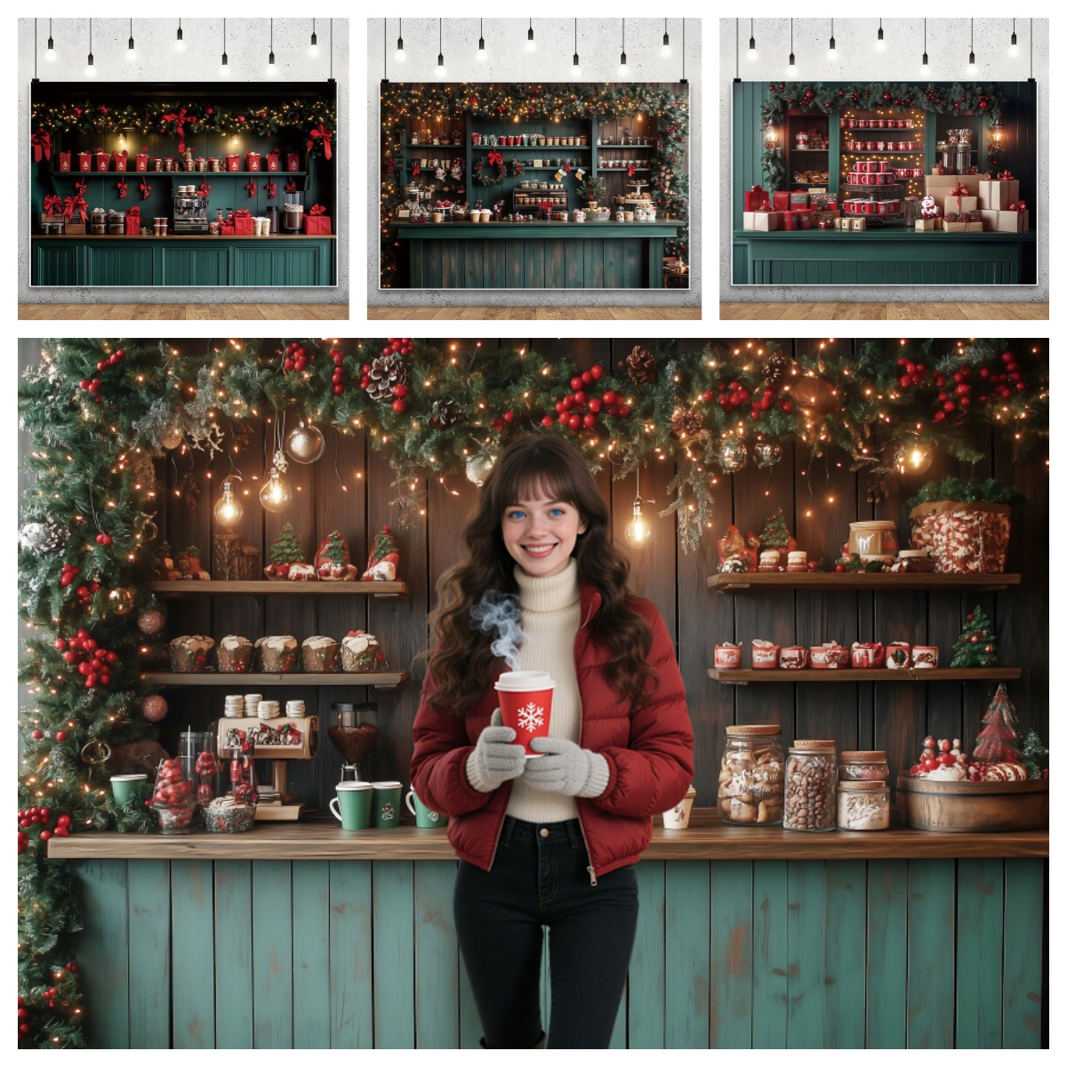Christmas Photography Backdrop - Dessert Table Backdrop 리뷰 및 가격