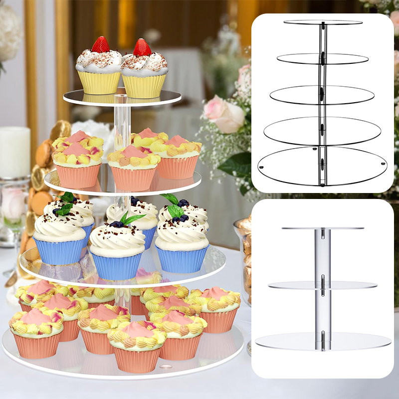 1 Pc 3/4/5 Tier Acrylic Round  - Cupcake Stand Tier 리뷰 및 가격