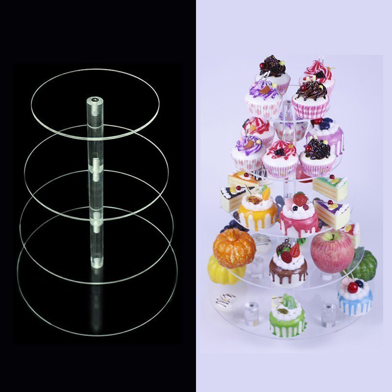 1 Pc 3/4/5 Tier Acrylic Round  - Cupcake Stand Tier 리뷰 및 가격