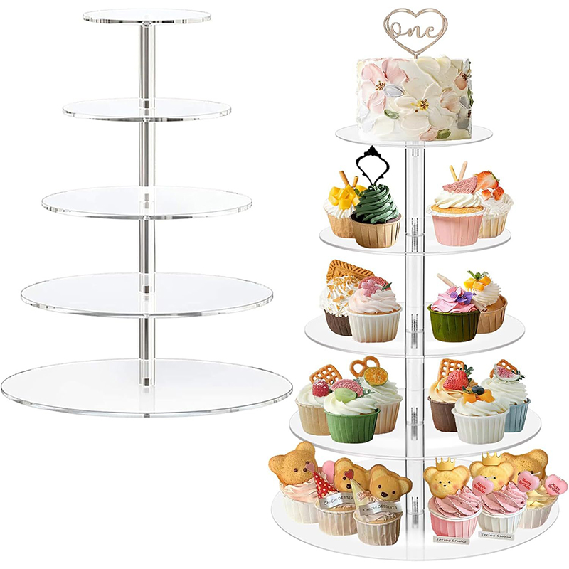 1 Pc 3/4/5 Tier Acrylic Round  - Cupcake Stand Tier 리뷰 및 가격