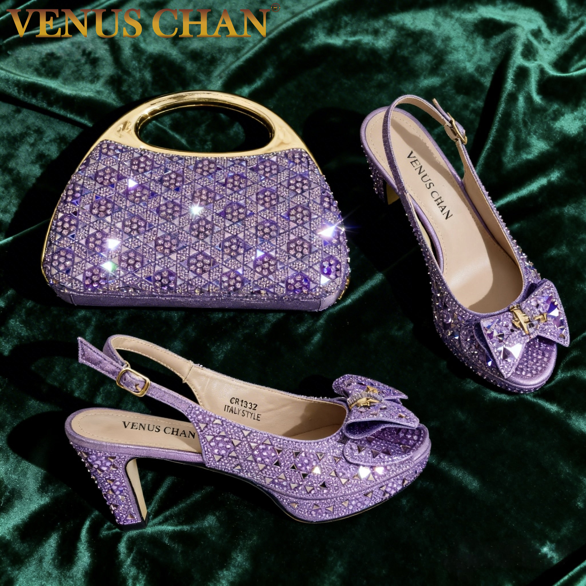 Chic Light Purple Rhinestone P - Party Favor Bag 리뷰 및 가격