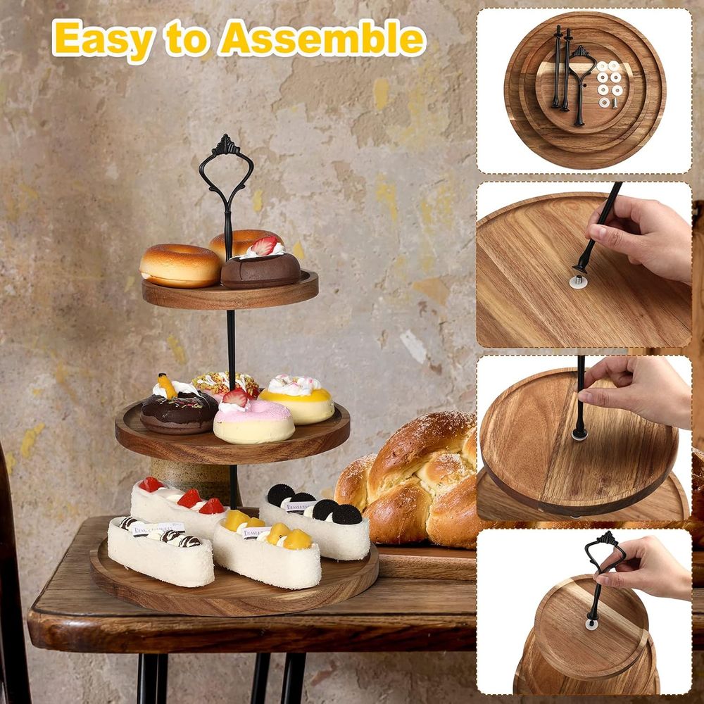 3 Set 3 Tier Wood Cupcake Stan - Cupcake Stand Tier 리뷰 및 가격