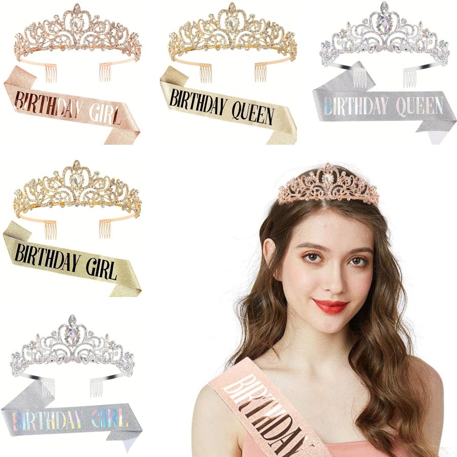 2pcs/Set Bling Rhinestone Crys - Birthday Sash Glitter 리뷰 및 가격