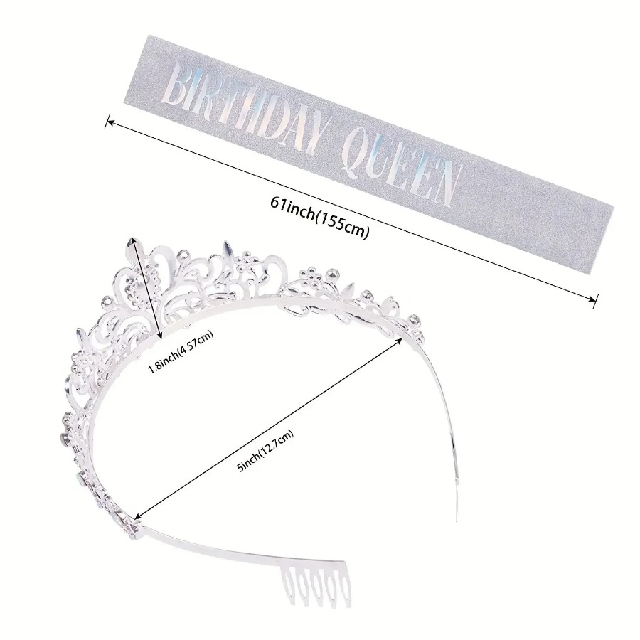 2pcs/Set Bling Rhinestone Crys - Birthday Sash Glitter 리뷰 및 가격