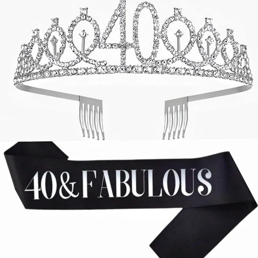 Glitter Silvery Birthday Tiara - Birthday Sash Glitter 리뷰 및 가격