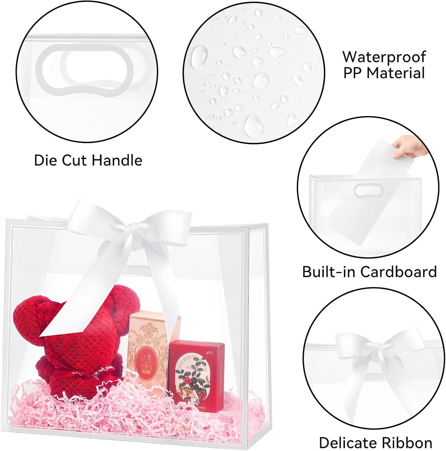 Clear Plastic Gift Bags with H - Party Favor Bag 리뷰 및 가격