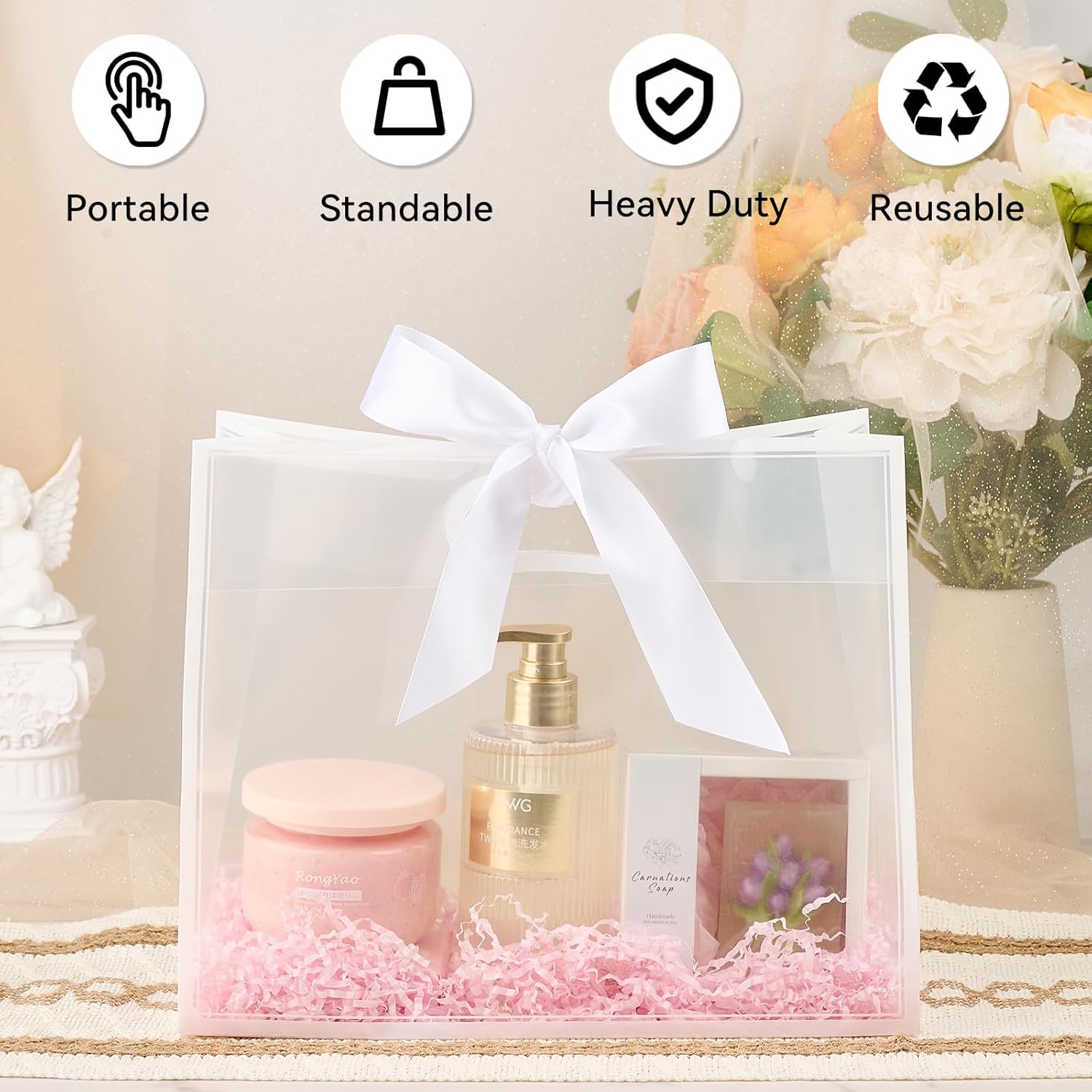 Clear Plastic Gift Bags with H - Party Favor Bag 리뷰 및 가격