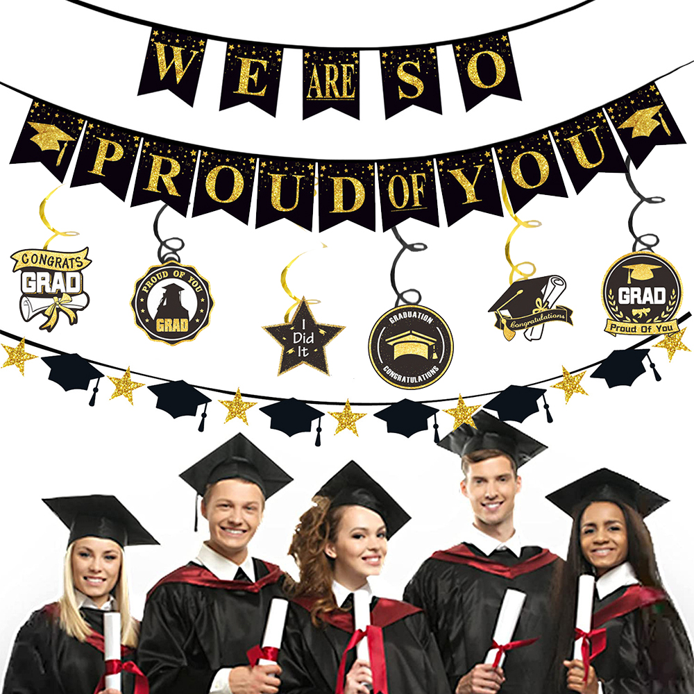 Graduation Party Decoration Se - Party Banner Gold 리뷰 및 가격