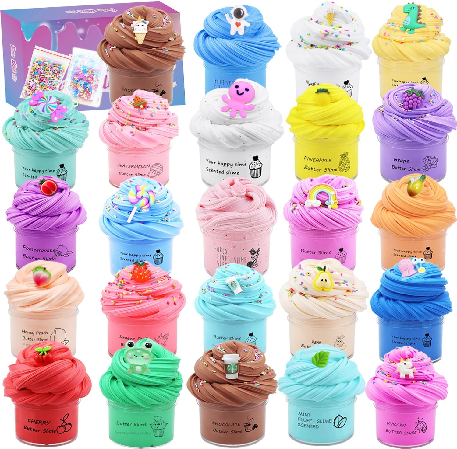 24 Pack Butter Slime Kit, Part - Party Favor Bag 리뷰 및 가격