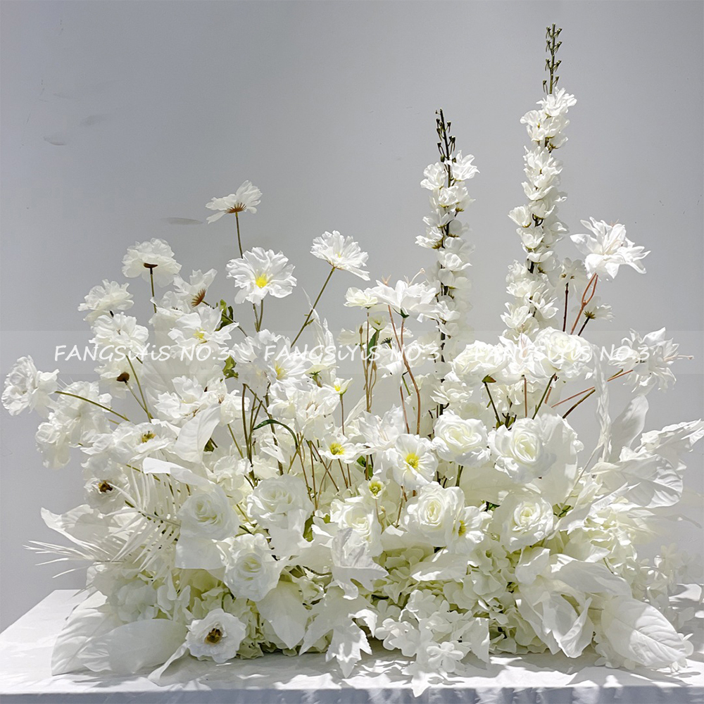 100/50CM Artificial White Rose - Flower Wall Panel 리뷰 및 가격