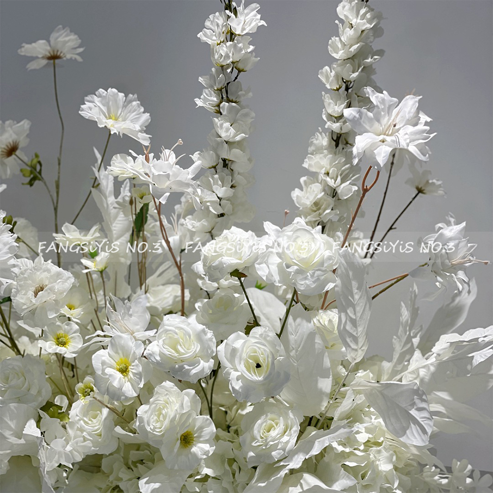 100/50CM Artificial White Rose - Flower Wall Panel 리뷰 및 가격