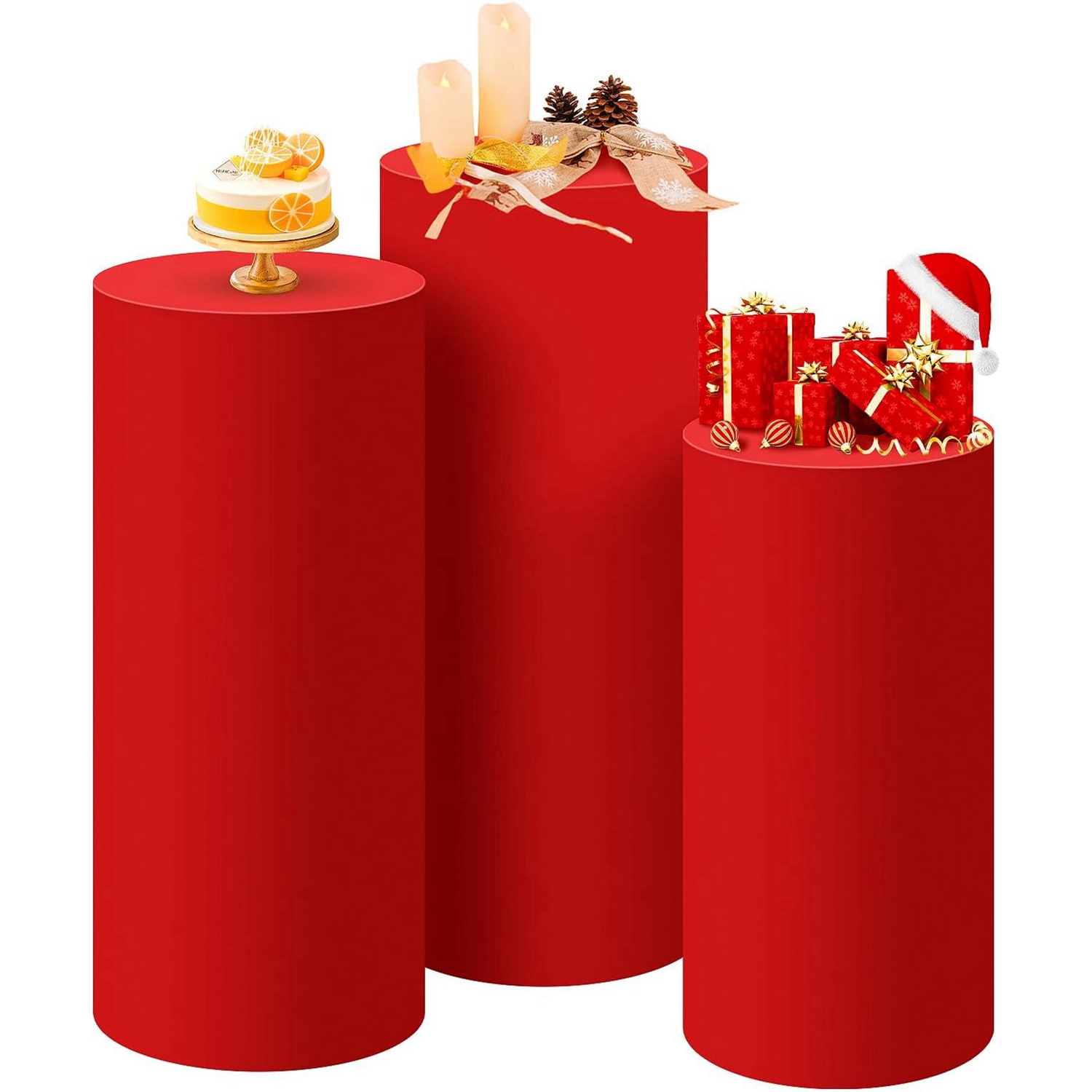 Yeele Red Cylinder Stand Cover - Dessert Table Backdrop 리뷰 및 가격