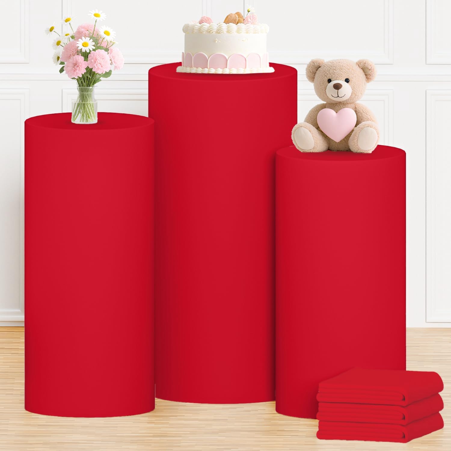 Yeele Red Cylinder Stand Cover - Dessert Table Backdrop 리뷰 및 가격