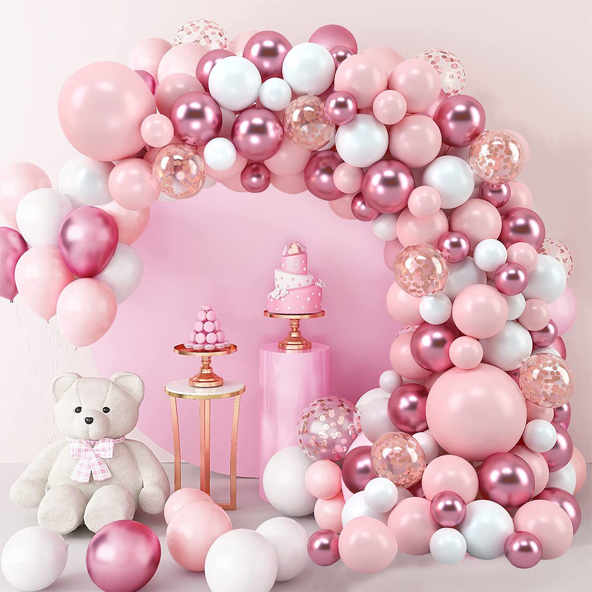 Pink Macaron Balloons Garland  - Balloon Arch Kit 리뷰 및 가격