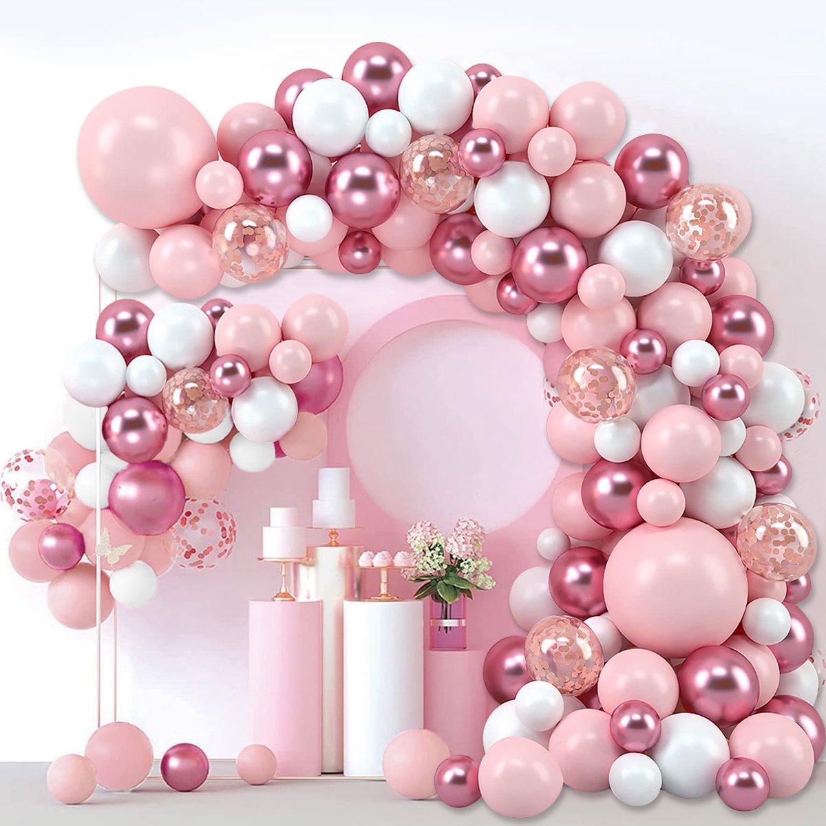 Pink Macaron Balloons Garland  - Balloon Arch Kit 리뷰 및 가격