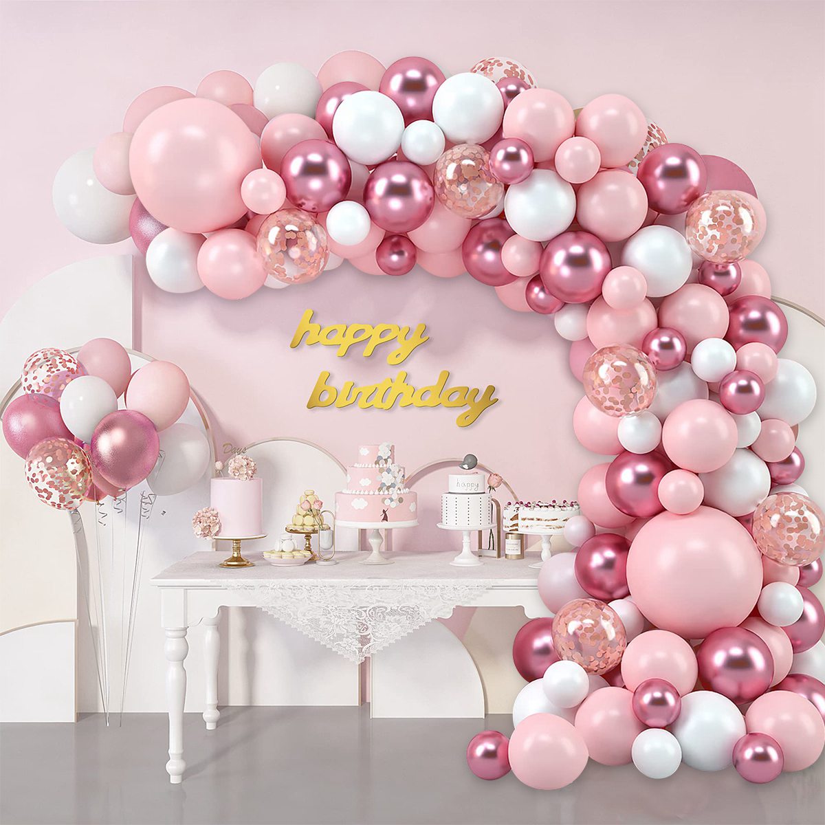 Pink Macaron Balloons Garland  - Balloon Arch Kit 리뷰 및 가격