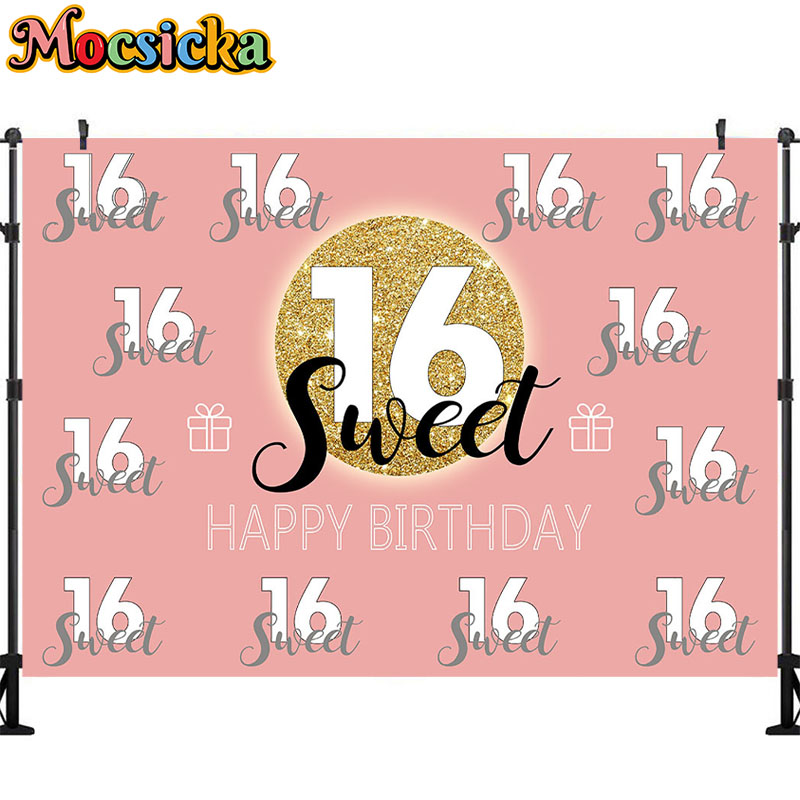 Mocsicka Sweet 16 Birthday Bac - Dessert Table Backdrop 리뷰 및 가격