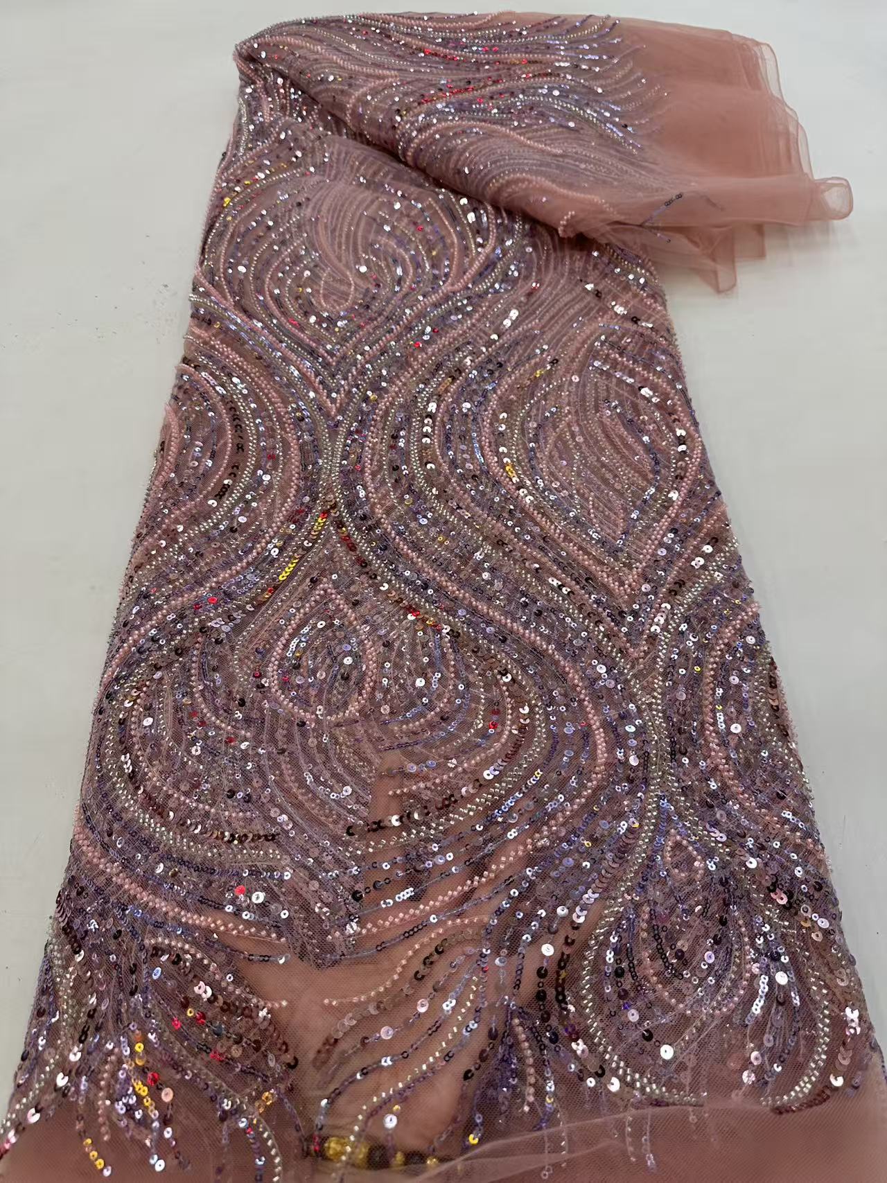 Luxury Red African Beaded Mesh - Glitter Tablecloth 리뷰 및 가격
