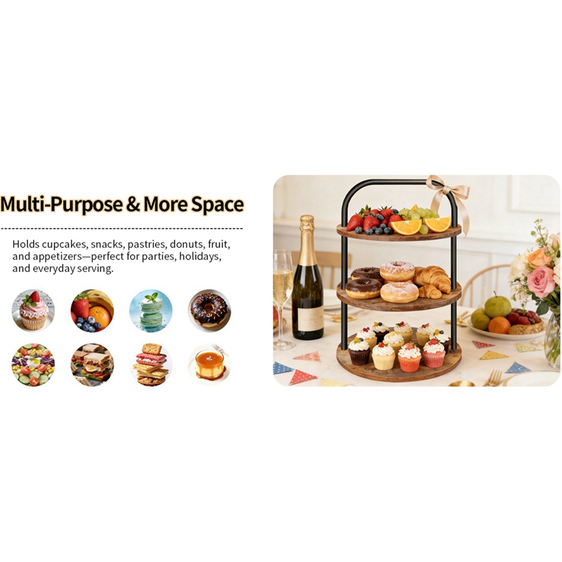 ABLN-Wooden Cupcake Stand Dess - Cupcake Stand Tier 리뷰 및 가격