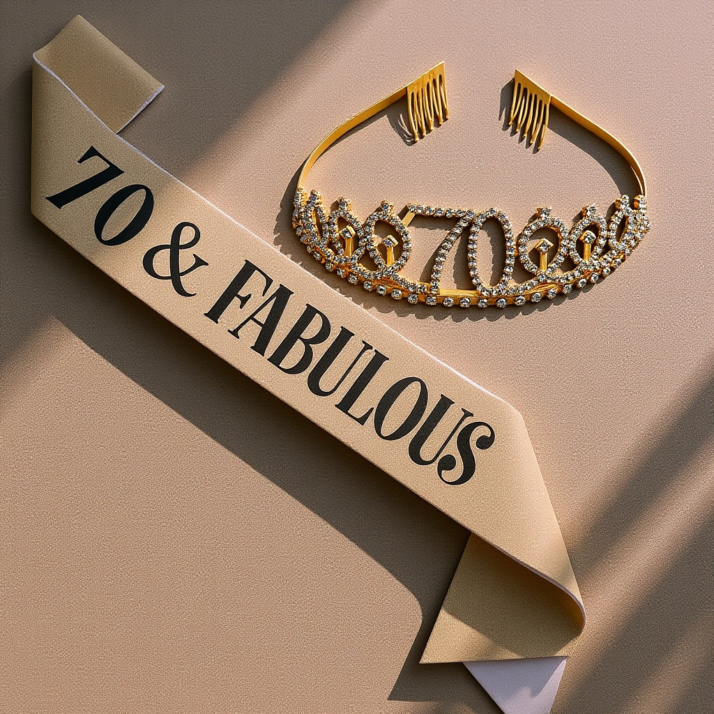1Set Senior Birthday Tiara Sas - Birthday Sash Glitter 리뷰 및 가격