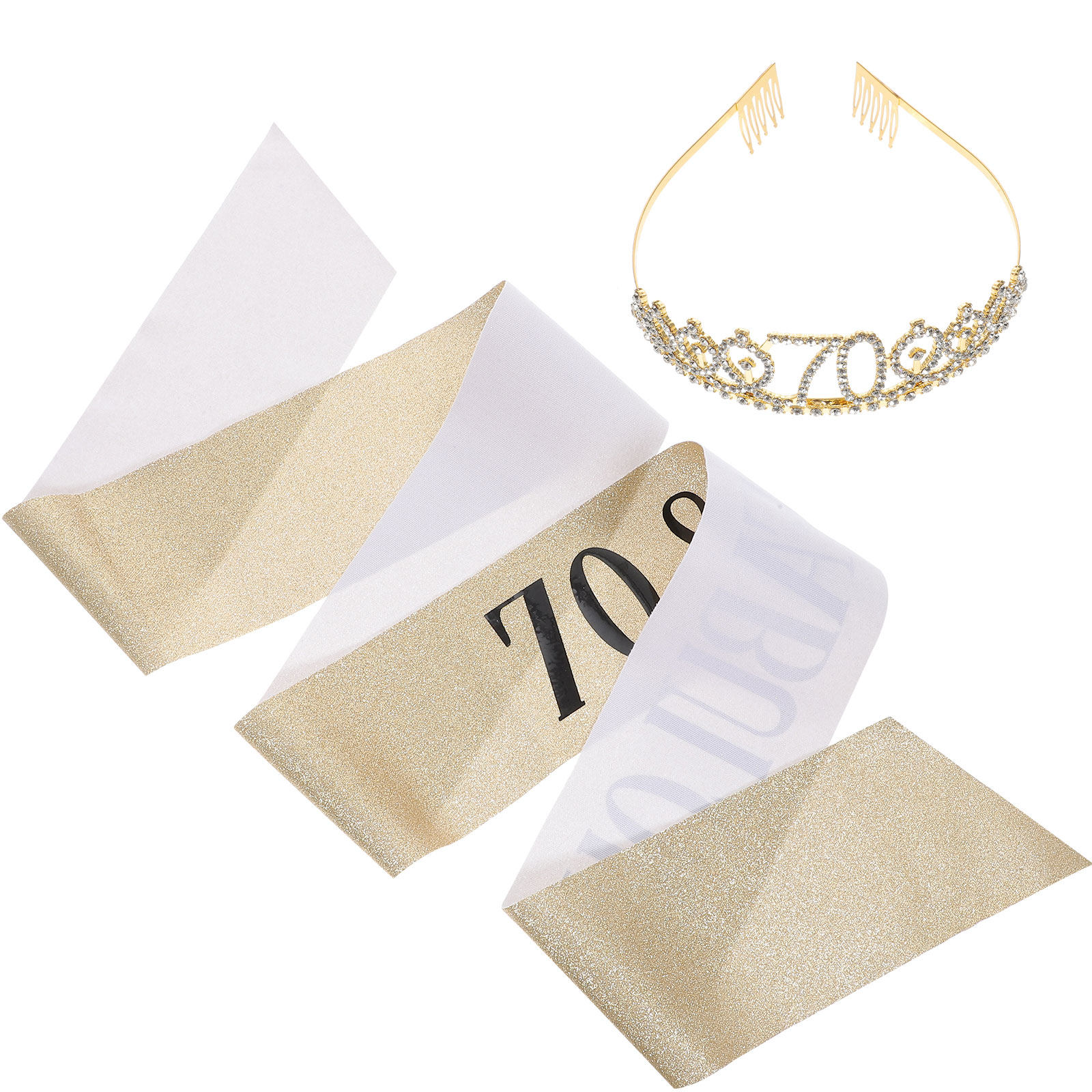 1Set Senior Birthday Tiara Sas - Birthday Sash Glitter 리뷰 및 가격
