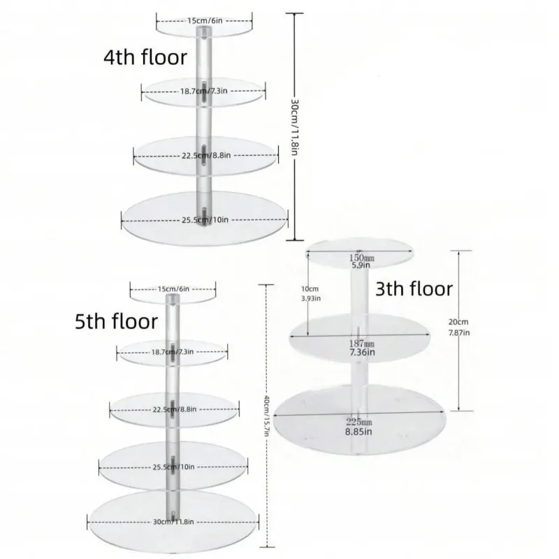 Clear Acrylic 3-5 Tier Cupcake - Cupcake Stand Tier 리뷰 및 가격
