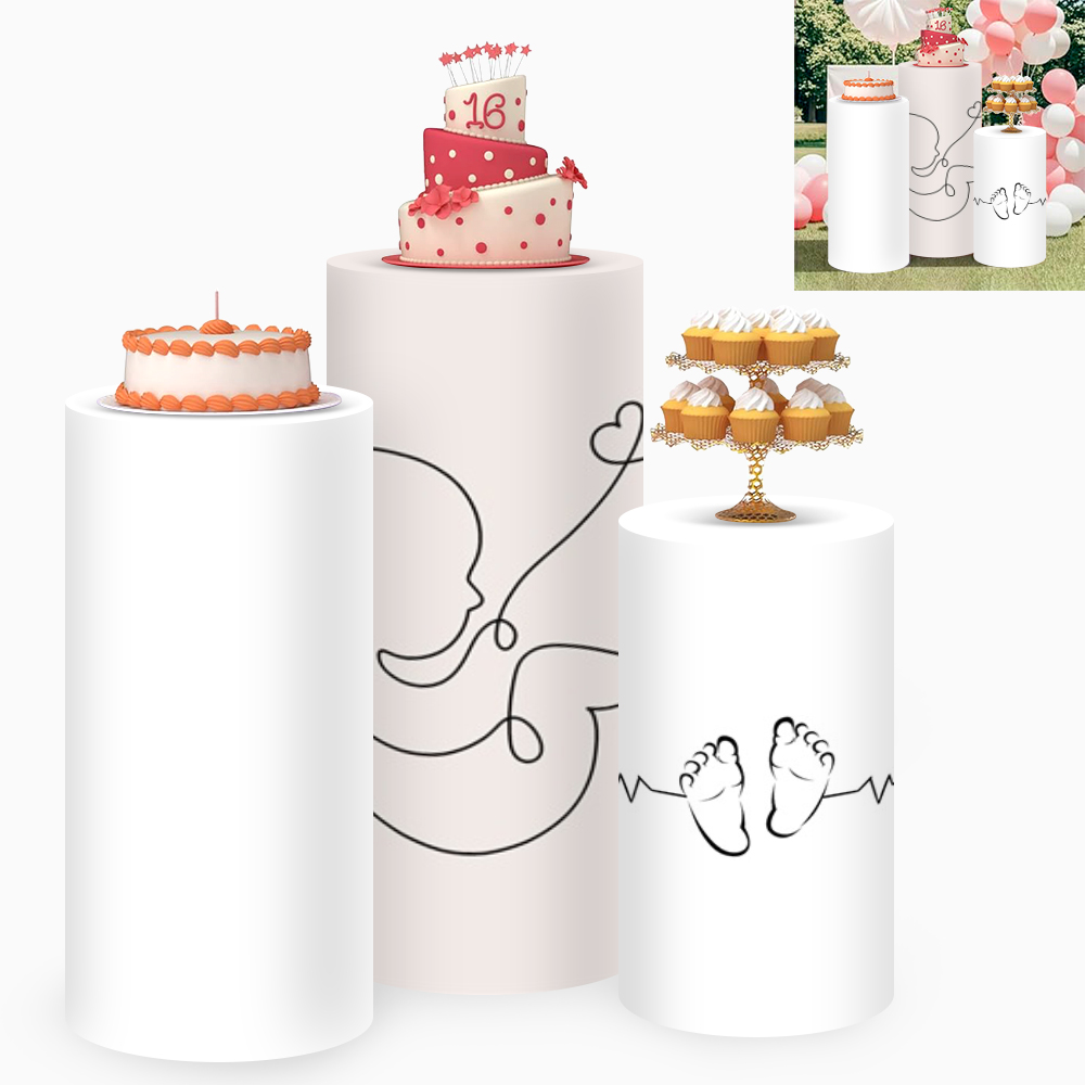 Yeele 3PCS Baby Silhouette Cyl - Dessert Table Backdrop 리뷰 및 가격