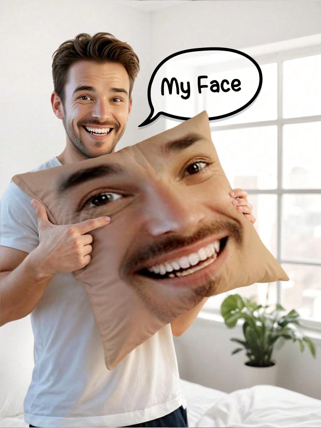 1pc Custom Face Square Pillow  - Eve Party 리뷰 및 가격