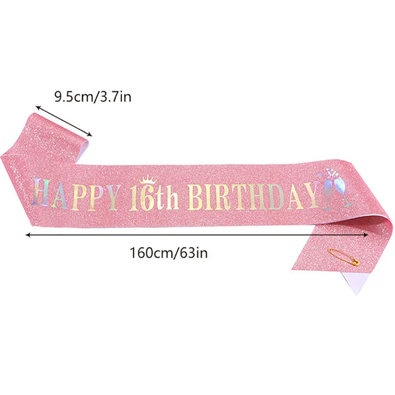 Happy 10th 13th 16th 21st 30th - Birthday Sash Glitter 리뷰 및 가격