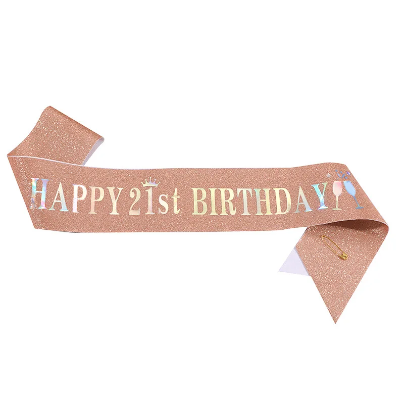 Happy 10th 13th 16th 21st 30th - Birthday Sash Glitter 리뷰 및 가격
