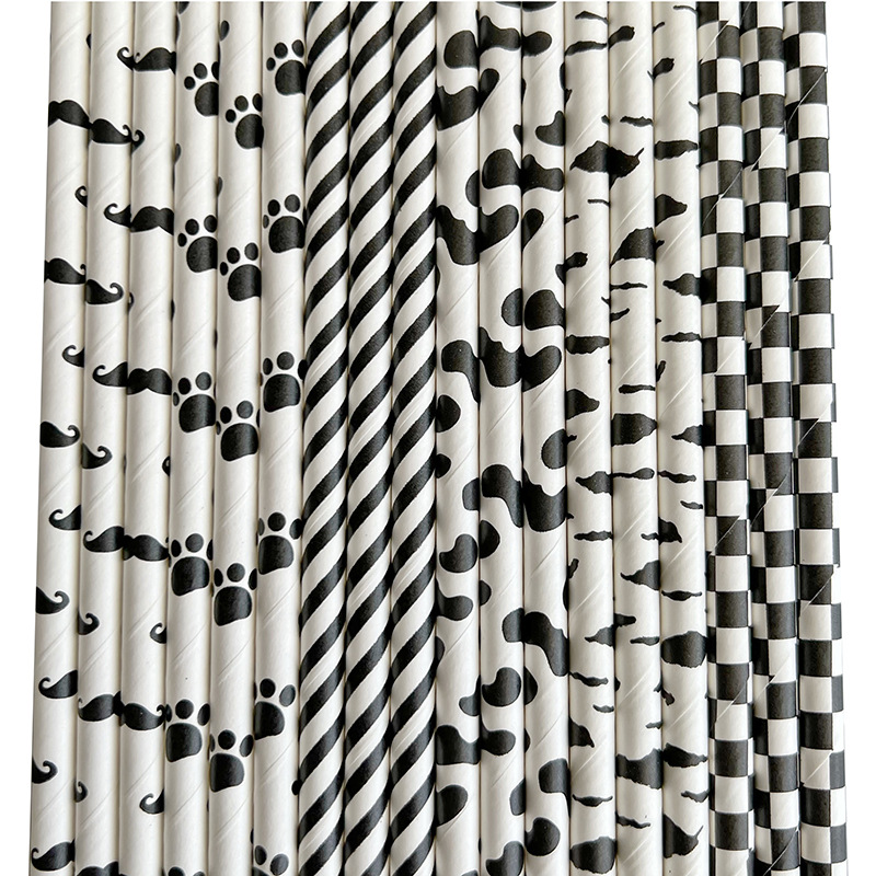 Moustache Paper Straw Cow Blac - Paper Straw Color 리뷰 및 가격