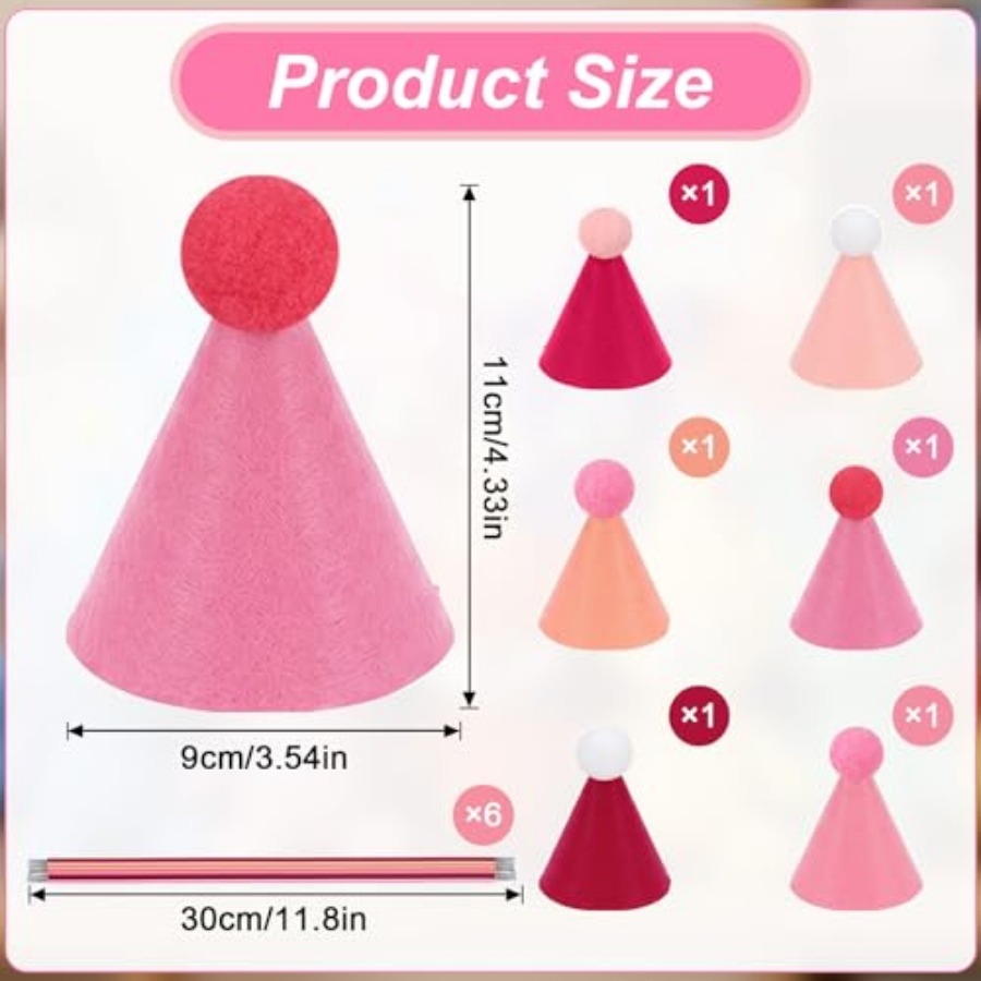 6 Pcs Mini Party Hats for Stuf - Party Hat Cone 리뷰 및 가격