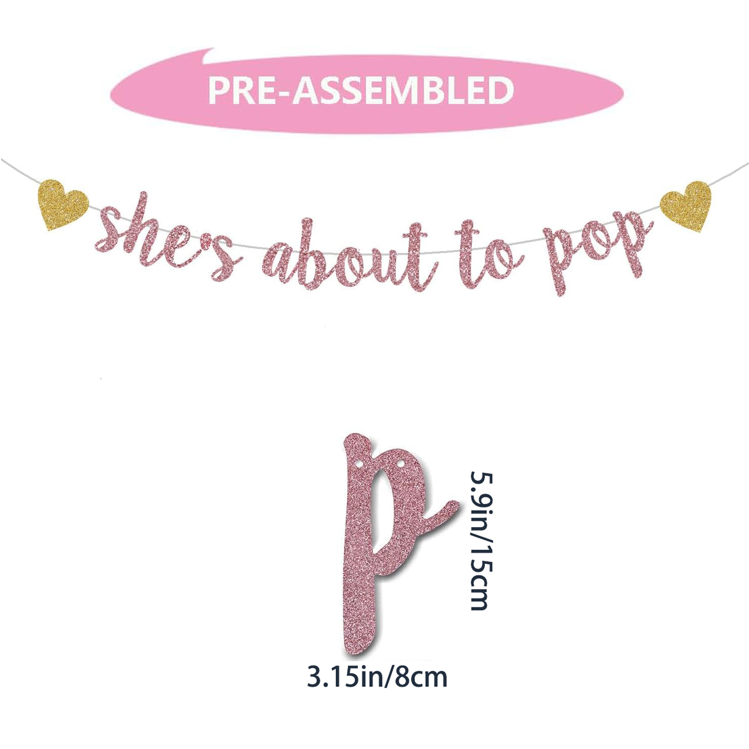 She's About to Pop Banner,Rose - Party Banner Gold 리뷰 및 가격