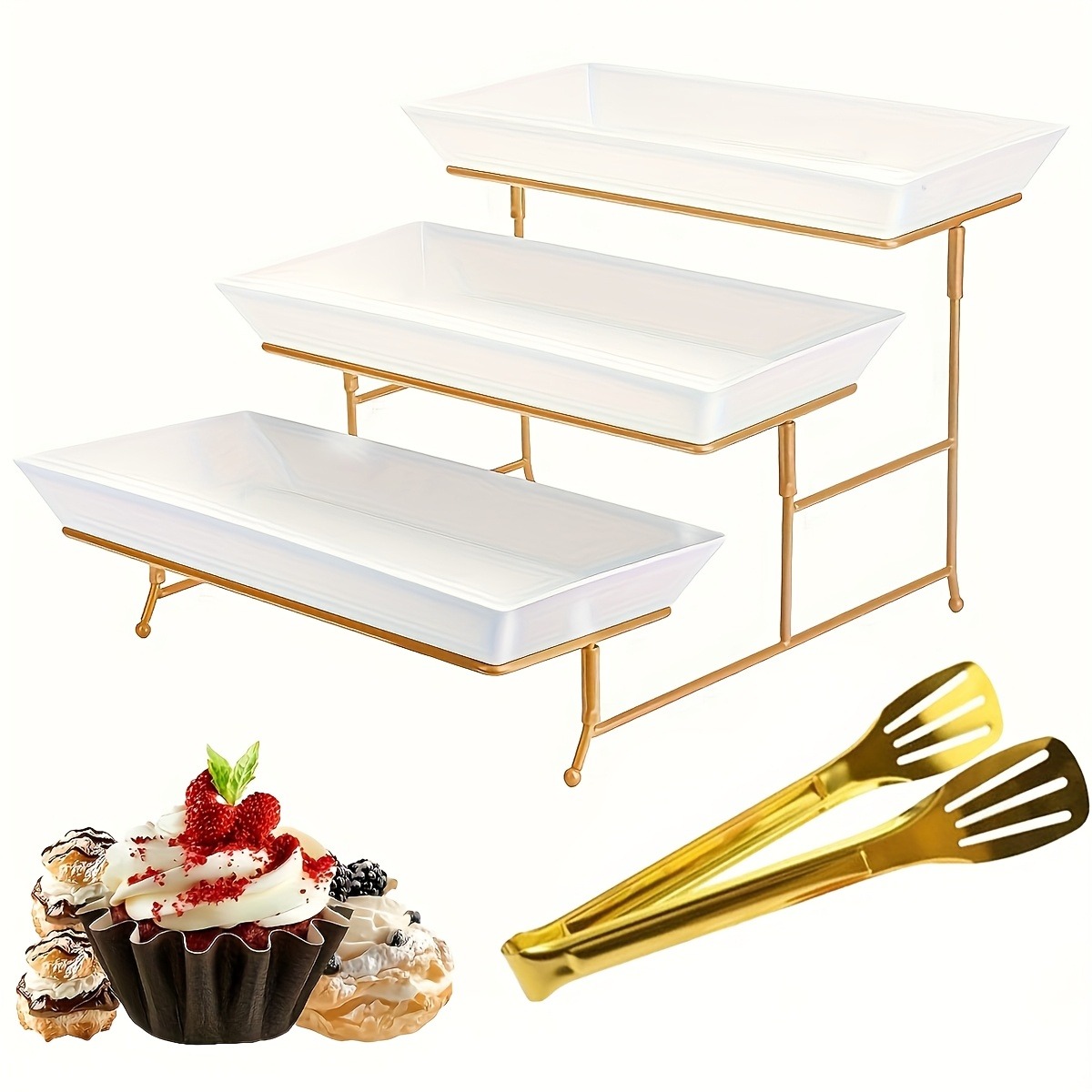 White Tiered Serving Stand + T - Cupcake Stand Tier 리뷰 및 가격