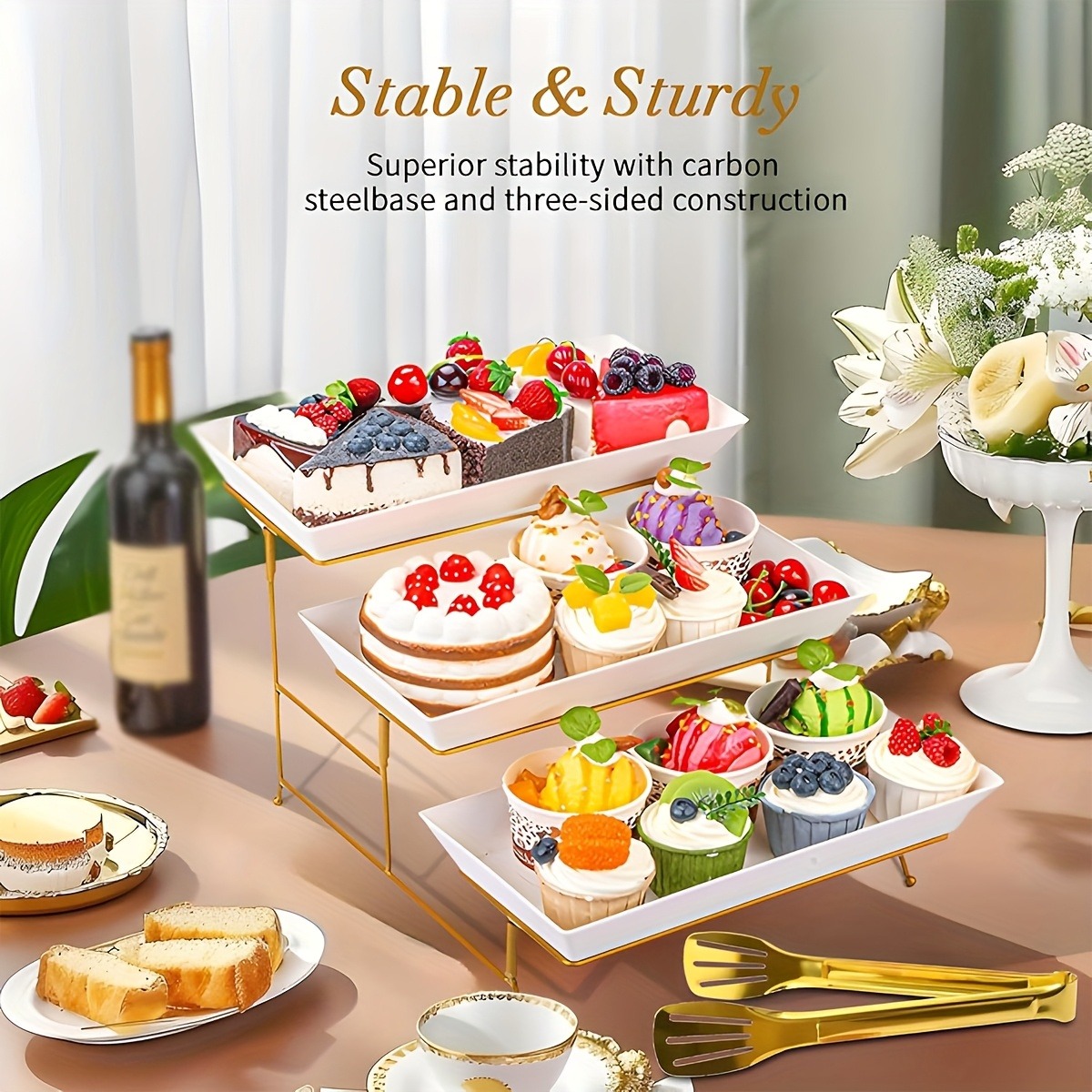 White Tiered Serving Stand + T - Cupcake Stand Tier 리뷰 및 가격