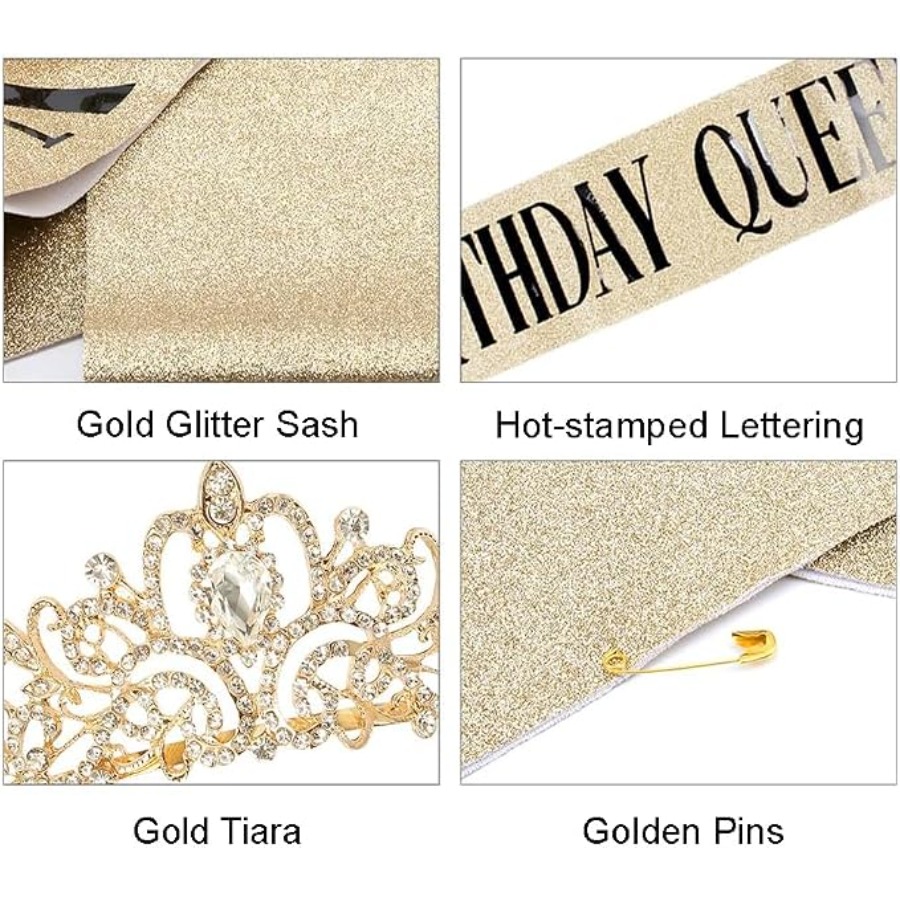 Birthday Queen Sash & Rhinesto - Birthday Sash Glitter 리뷰 및 가격