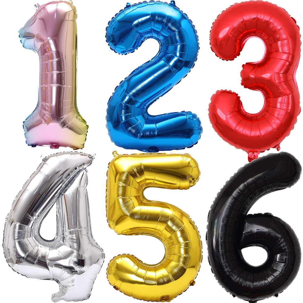32inch Rainbow Gradient Number - Balloon Pump Hand 리뷰 및 가격