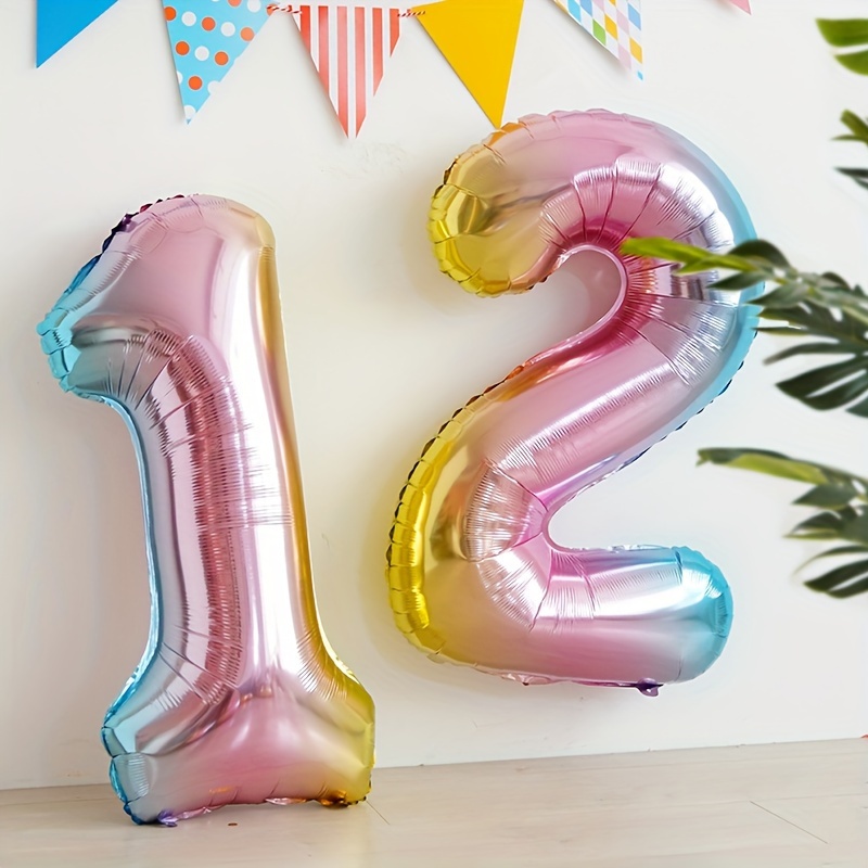 32inch Rainbow Gradient Number - Balloon Pump Hand 리뷰 및 가격