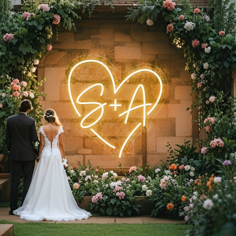 Custom Initials Heart LED Neon - Eve Party 리뷰 및 가격