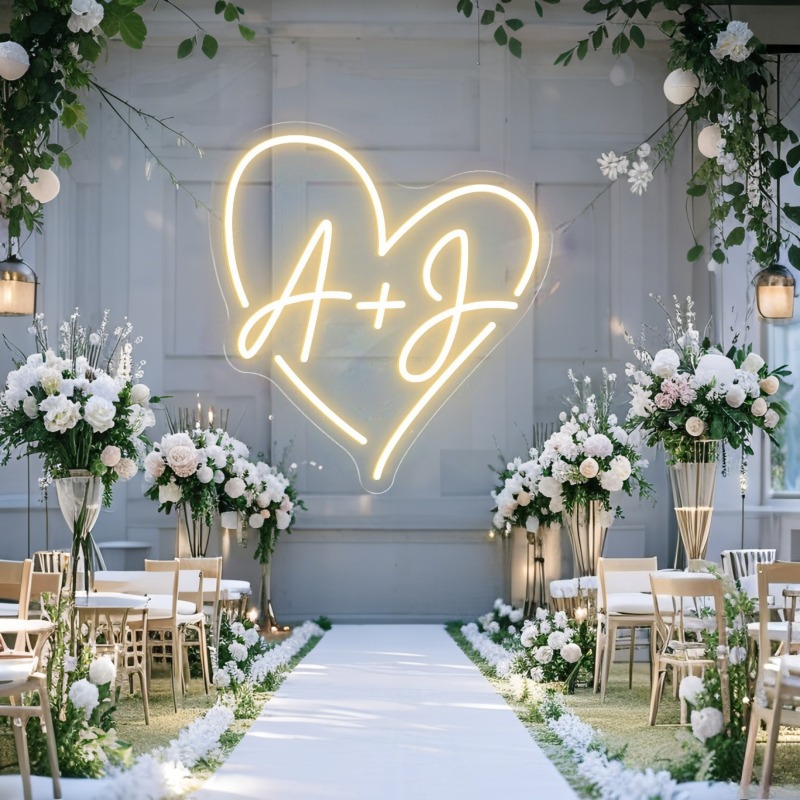 Custom Initials Heart LED Neon - Eve Party 리뷰 및 가격