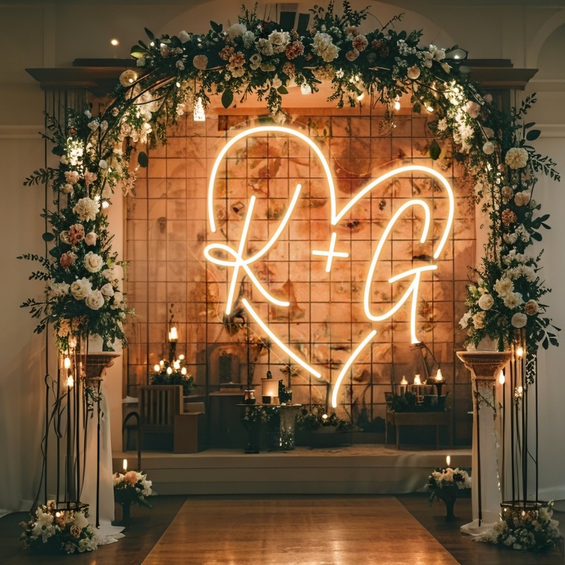 Custom Initials Heart LED Neon - Eve Party 리뷰 및 가격