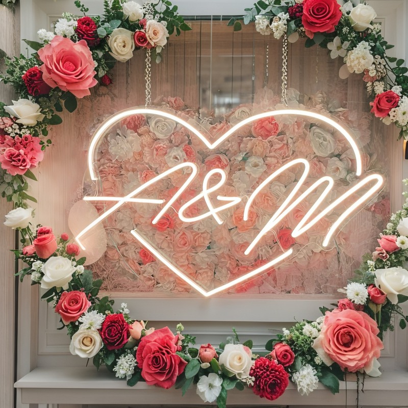 Custom Initials Heart LED Neon - Eve Party 리뷰 및 가격