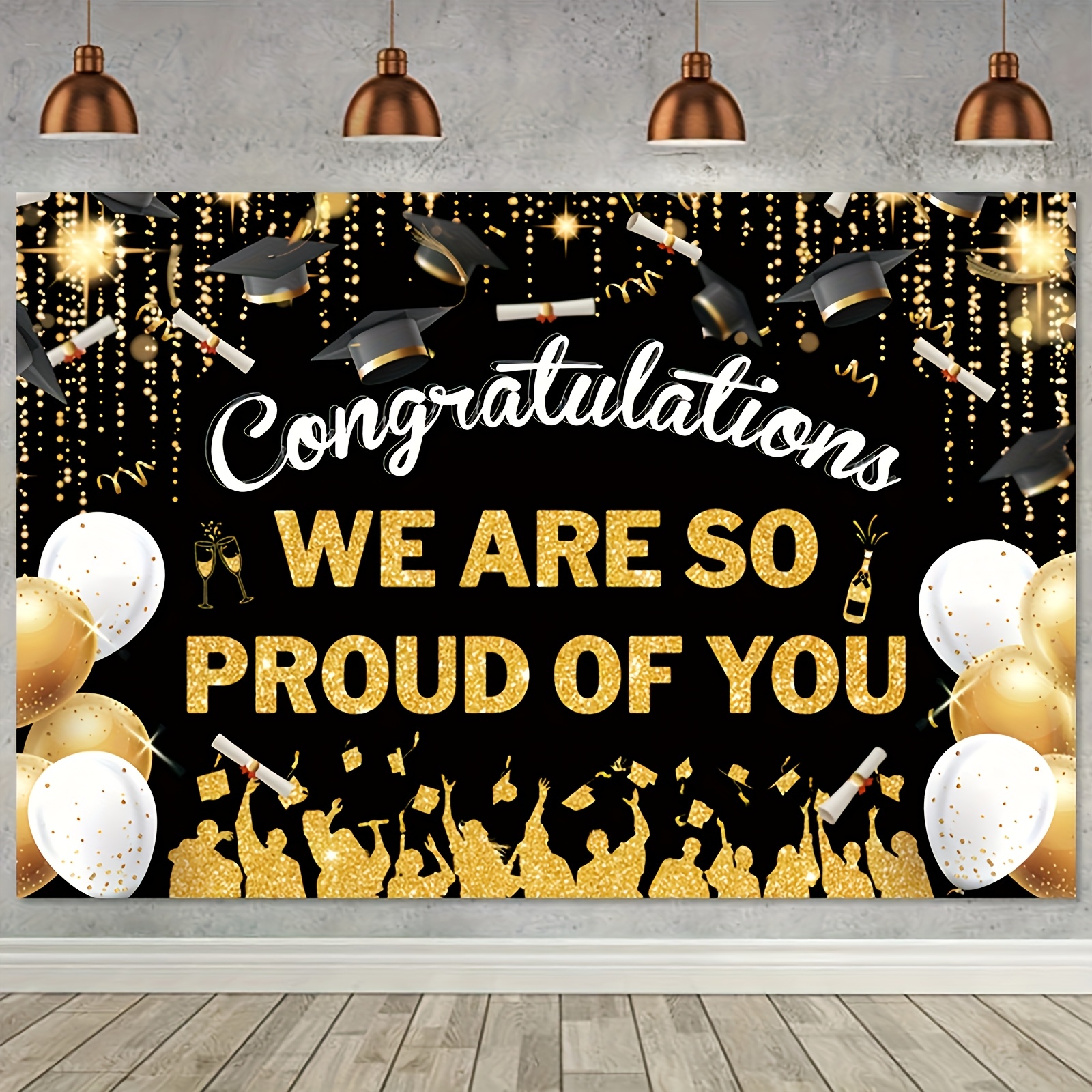 2D FlatGraduation Party Banner - Party Banner Gold 리뷰 및 가격