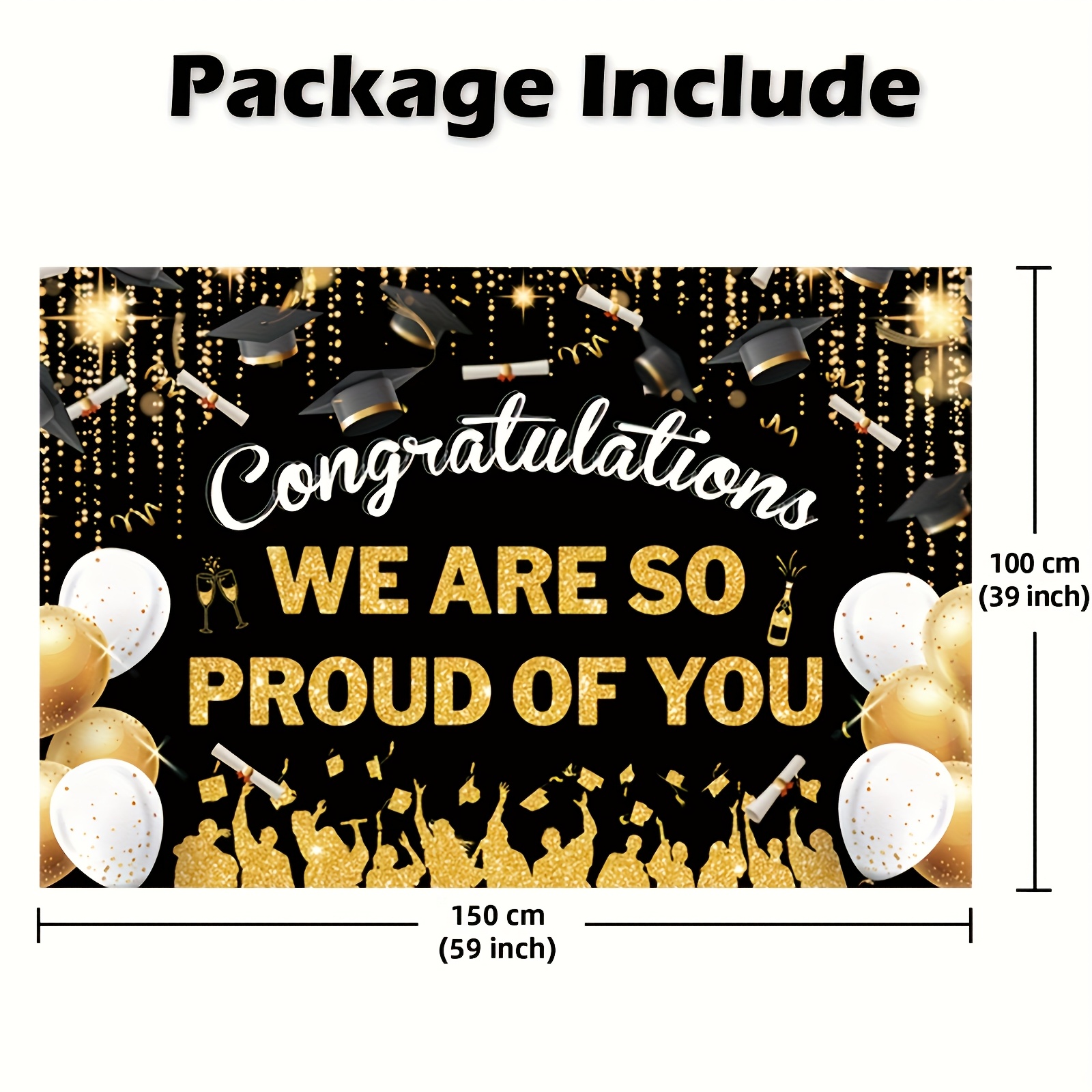 2D FlatGraduation Party Banner - Party Banner Gold 리뷰 및 가격