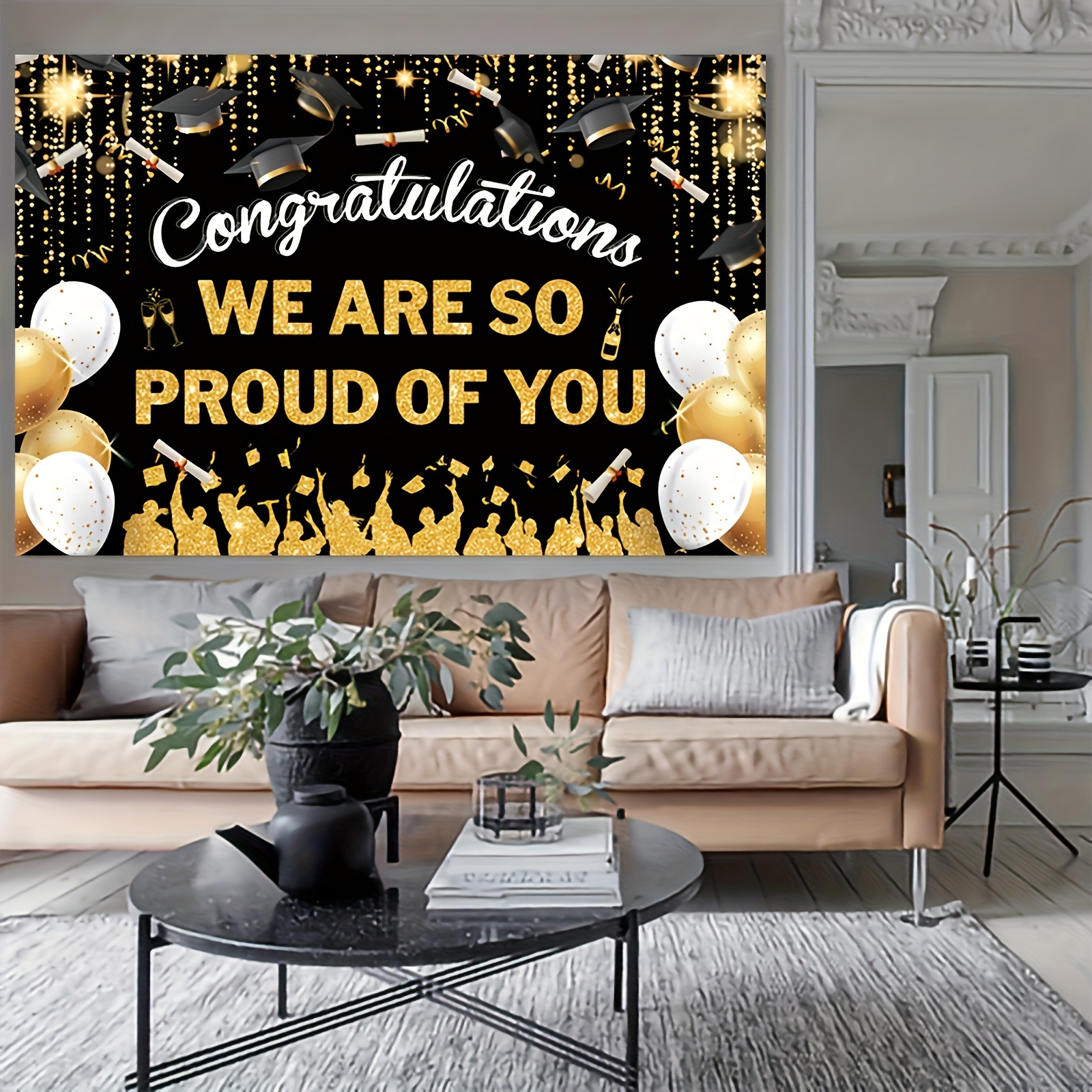 2D FlatGraduation Party Banner - Party Banner Gold 리뷰 및 가격
