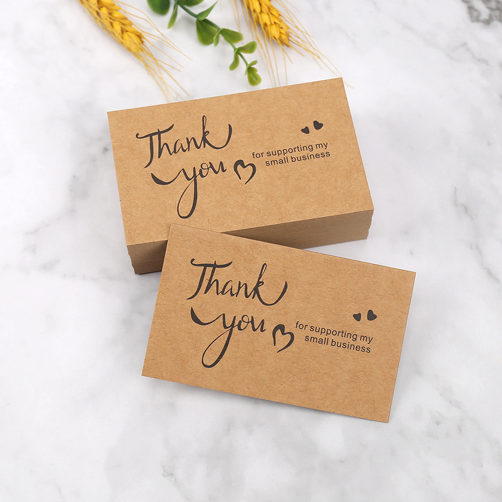 50pcs Thank You Cards Kraft Pa - Party Event Supply Store 리뷰 및 가격